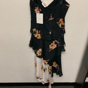 A.L.C Natalia Tiered Floral Silk Dress